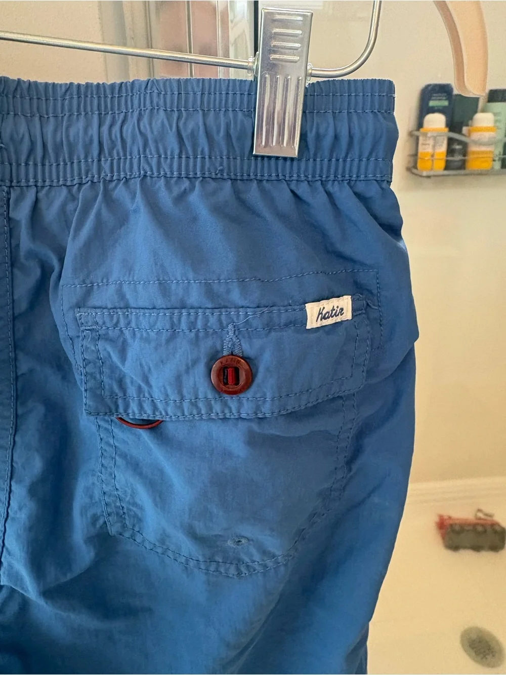 Katin Kids Blue Swim Trunks Board Shorts Mesh Lining Size Medium 10-12